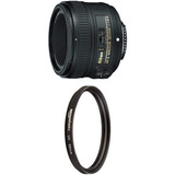 Lente Nikon 50 Mm F / 1.8g Para Camaras Dslr, Proteccion Uv