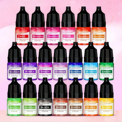 Set 20 Colorantes Líquidos Concentrados Para Velas 5 Ml