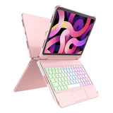 Funda Teclado Touchpad Para iPad Air 4ta/5ta Gen 2022 Rosa