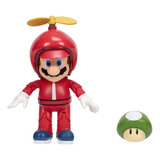 Super Mario Figuras De Acción De 4 Pulgadas Hélice Mario .