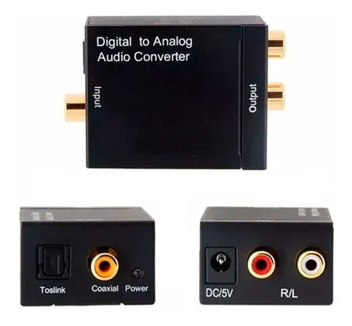 Adaptador Conversor Ótico Optico Toslink Digital Para Rca