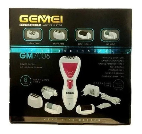 Maquina Depiladora Para Mujer Gemei 4 En 1-gm7006 