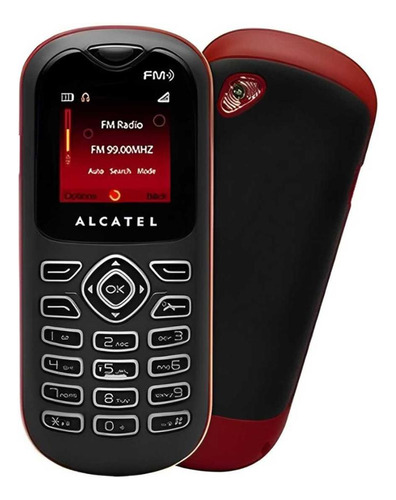 Celular Alcatel Tela 1.45  Rádio Fm Ot-208 - Vermelho