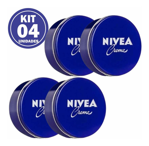 Kit 4 Creme Nívea 400ml Lata Grande Importado