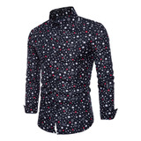 Camisa De Manga Larga Con Estampado De Estrellas De Cinco Pu