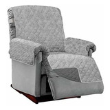 Funda Para Sofa Reclinable Individual Estampado Gris Floral 