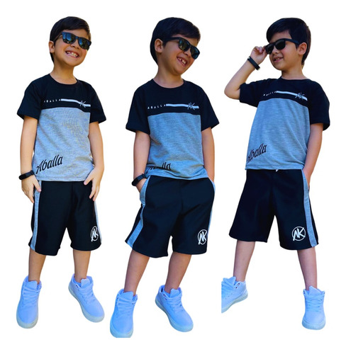 Conjunto Infantil Masculino Roupa De 2 Peças Premium Top