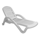 Silla Reposera Blanca Piletera Playera Plastica Outdoors 