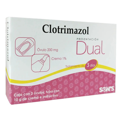 Clotrimazol Dual 3 Óvulos + Crema 10 Mg | MercadoLibre