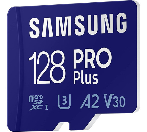 Samsung Pro Plus 128gb 4k U3 A2 V30 160mb/s + Adaptador Sd