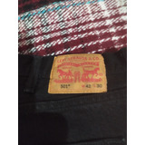 Pantalón Levis 501 Negro 42 X 30 Recto Y De Botones 