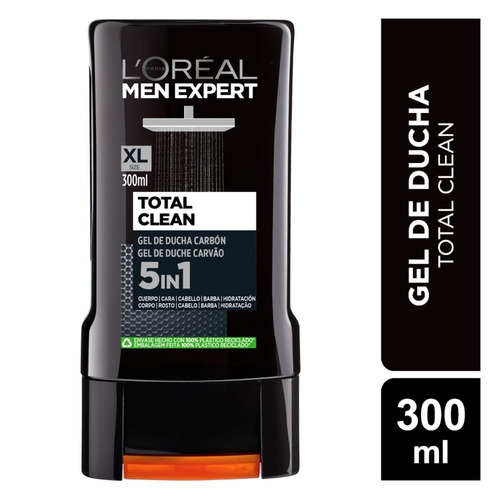 Gel De Ducha Total Clean Para Hombres Loreal Men Expert Todo Tipo De Piel