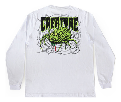 Camiseta Manga Longa Creature Spindel - Branco