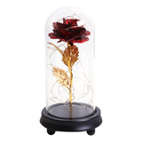 Rosa Eterna Artificial Con Base De Madera Clara, Rose Home D