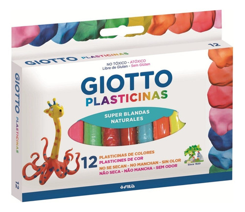 Plasticina 12 Colores Giotto / Artesano Librería