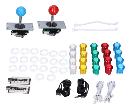 Kit De Bricolaje Para Juegos Con Botones Led Arcade Para Dos