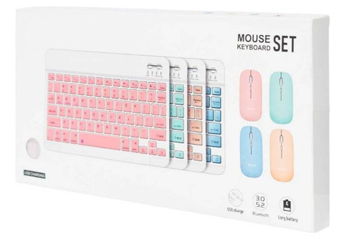 Kit De Teclado Mouse Para iPad O Tablet Android Slim Verde