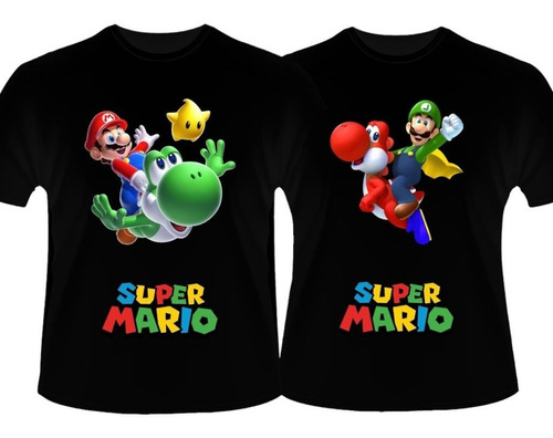 Playeras Dúo Super Mario Bros Nintendo Gamer Varios Modelos 