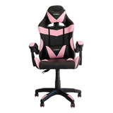 Cadeira Gamer Rosa/branco Comfort Pop Giratória Reclinável