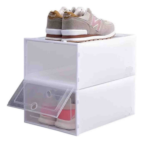 Pack 6 Caja Zapatos Organizador Armable Apilable Almacenaje