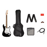 Kit Guitarra Fender Squier Stratocaster Pack Completo + Amp