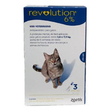 Antipulgas Revolution Para Gatos De 2,6kg A 7,5kg Combo C/3 