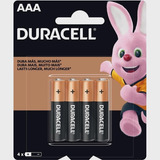 Pilha Duracell Alcalina Palito Aaa Mn2400 Cartela C/4 Un