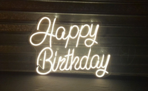 Cartel Neon Led Happy Birthday