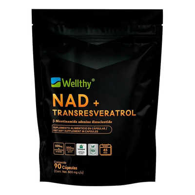Wellthy Nad Y Tranresveratrol 90 Caps. Sabor Sin Sabor | Envío gratis
