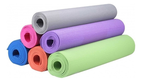 Colchonete Tapete Yoga Mat Ginástica Pilates Simples Live Up Cor Laranja