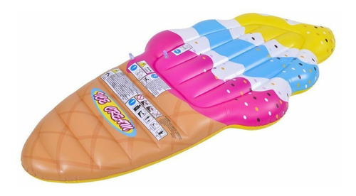 Colchoneta Inflable Sunclub Diseño Cucurucho Helado Pileta Color Paleta