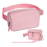 Deporte Waist Bag Al Aire Libre Casual Teléfono Waist Bag Rosa