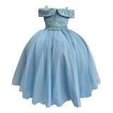 Vestido Dama De Honra Azul Serenity Luxuoso Longo - 4 Ao 16