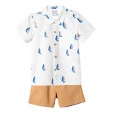 Conjunto Camisa Toddler E Shorts Menino Hering