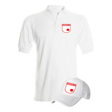 Camiseta Tipo Polo Indep Santa Fe Obsequio Gorra Serie White