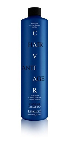 Shampoo Fidelite Caviar Para Cabellos Normales 900ml Azul