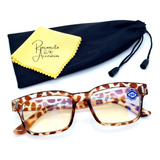 Lente De Descanso Con Filtro Azul Unisex Leopardo Marron