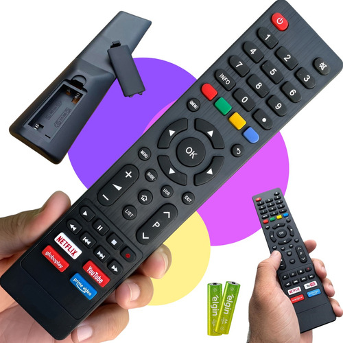 Controle Remoto Para Tv Philco Smart Tecla Netflix Globoplay