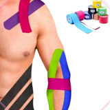 Kit 5 Fitas Kinesio Bandagem Elástica  Muscular Fisioterapia