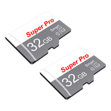 Tarjeta De Memoria Super Pro Micro Sd U3 V10, Blanco Y Gris,