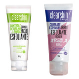 Kit Clearskin Esfol. Facial Líquido+esfol.facial Argila Rosa