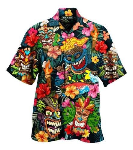 Increíbles Camisas Hawaianas Tropicales Tiki