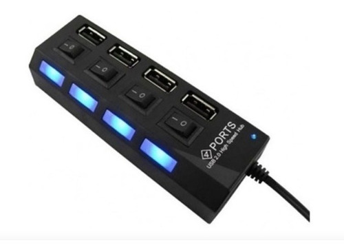 Hub 4 Puertos Multi Usb 2.0 Indicador Luz