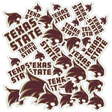 Pegatina De Universidad Estatal De Texas Txst Bobcats, ...