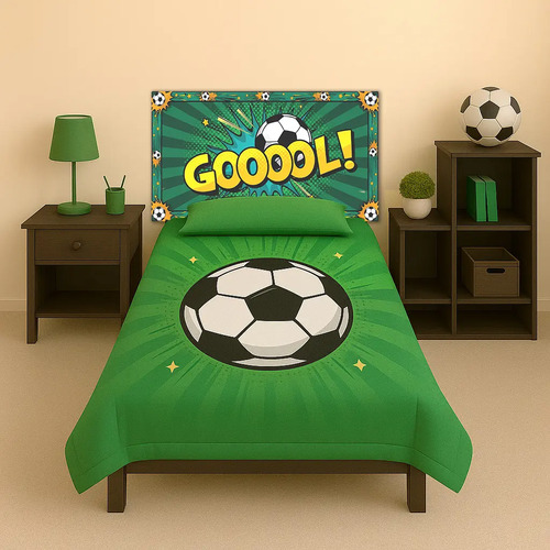 Cabecera Infantil Individual De Futbol Recámara