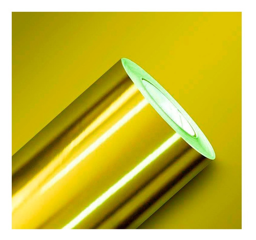 Vinil Adesivo Ouro Dourado Metalico Silhouette 30 Cm X 10mt