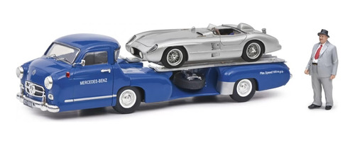 Mercedes Benz Transporter 1955 With 300 Slr Spider And Figur