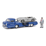 Mercedes Benz Transporter 1955 With 300 Slr Spider And Figur