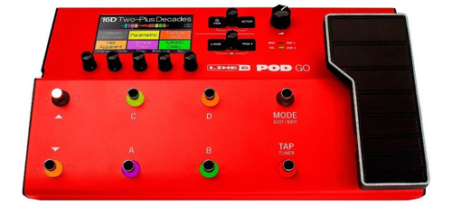 Line 6 Pod Go Red Limited Pedal De Efectos