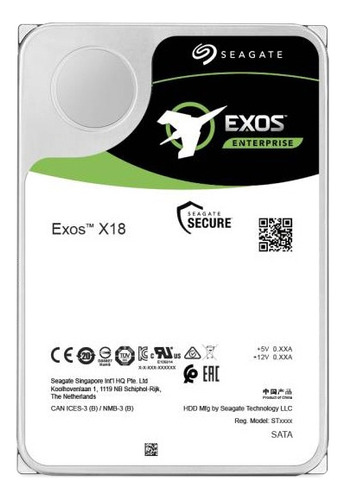 Disco Rígido Interno Seagate Exos X18 St16000nm000j 16tb